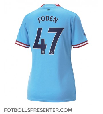 Manchester City Phil Foden #47 Hemma Matchtröja Dam 2022-23 Kortärmad